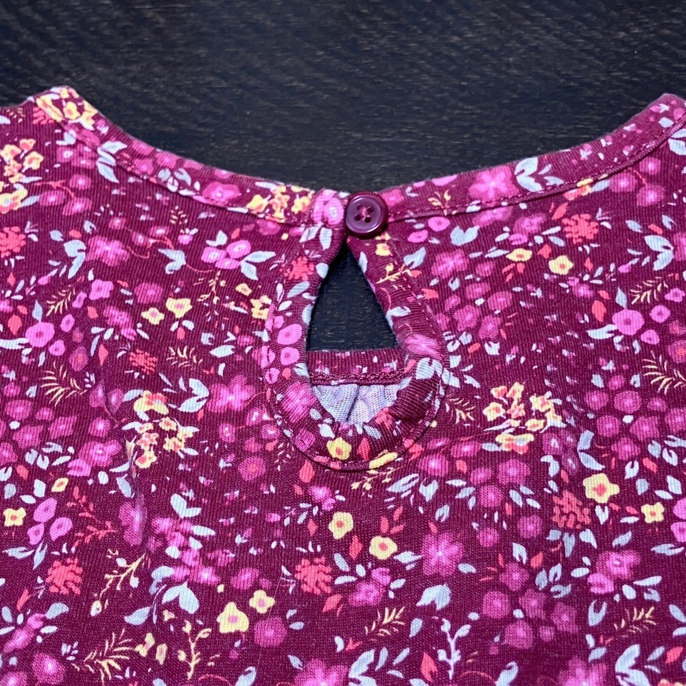 Kid Girls Size 5T Shirt Bundle Burgundy Floral Long Sleeve Green Long Sleeve - Picture 6 of 6